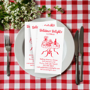 Cartão De Visita Catering Chef Planejamento de Comida Prep PERSONAL