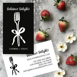 Cartão De Visita Catering Chef Planejamento de Eventos Preparação d