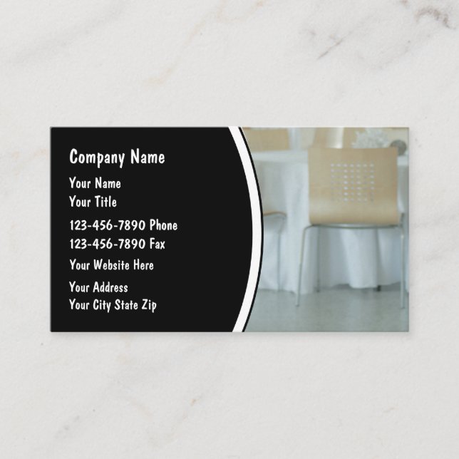 Cartão De Visita Catering Modern Business Cards (Frente)