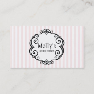 Cartão De Visita Catering para pastelaria, de pastelaria, de cor ro