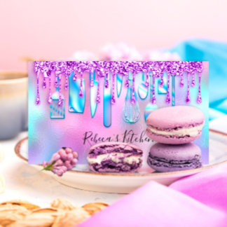 Cartão De Visita Catering Personal Chef Kitchen Faces Holográfico