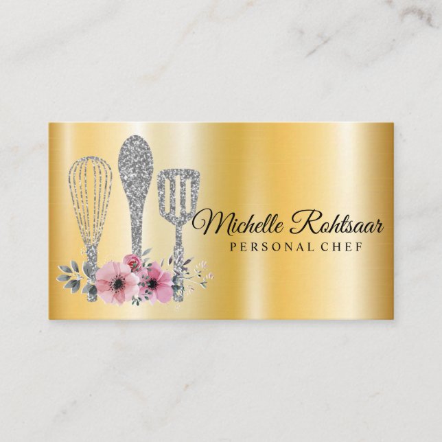 Cartão De Visita Catering Personal Chef Restaurant Drivers Red Dour (Frente)