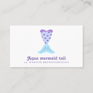 Cartão De Visita Cauda Costeira Feminina Sereia Elegante