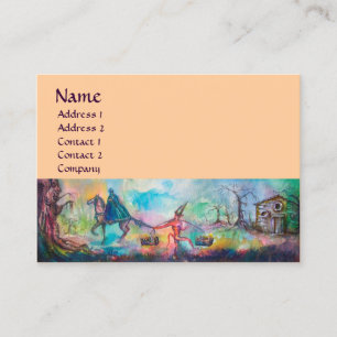 Cartão De Visita Cavaleiro Escuro TEMPADO, Pêssego Azul do Tesouro 