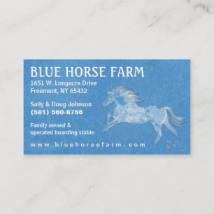 Cartão de visita - cavalo branco azul de Backroun
