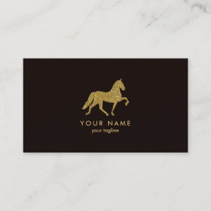 Cartão De Visita Cavalo com Ouro   Formador de cavalos