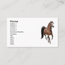 Cartão De Visita Cavalo de baía trotar