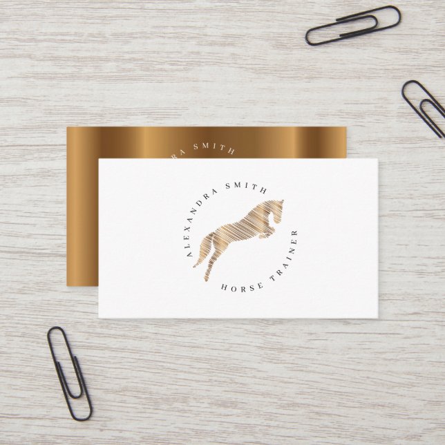 Cartão De Visita Cavalo de Pulso | Cavalo Escrivado | Cavalo Dourad (Frente/Verso In Situ)