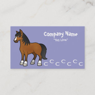 Cartão De Visita Cavalo dos desenhos animados