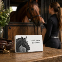 Cavalo Moderno Equestre Preto e Branco