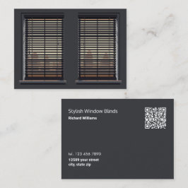 Cartão De Visita Cegos de Janela QR Personalizados