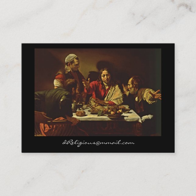 Cartão De Visita Ceia em Emaus com Amigos (Frente)