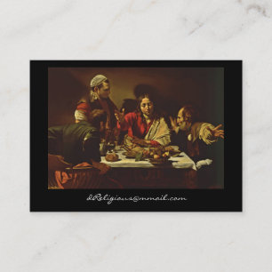 Cartão De Visita Ceia em Emmaus com amigos