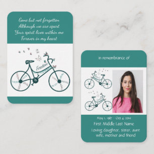 Cartão De Visita Celebração de Memória Borboletas de Bike Life