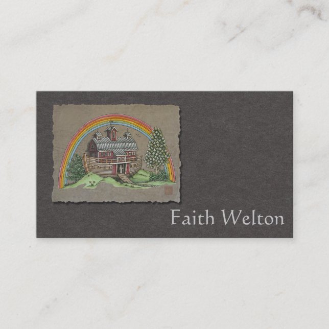 Cartão De Visita Celeiro da arca de Noah (Frente)