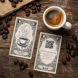 Cartão De Visita Celestial Coffee Shop | Vintage Celestial