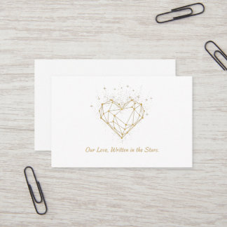 Cartão De Visita Celestial Heart Constellation Greeting Card - love