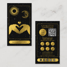 Celestial Tarot Hairdresser Negro Dourado Obrigado