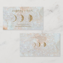 Cartão De Visita Celestial Zodiac Moon Blue Dourado Site
