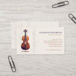 Cartão De Visita Cello Musical Notes Cellist Musical Professional