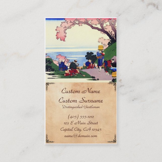 Cartão De Visita Cem poemas explicados pela enfermeira Hokusai (Frente)