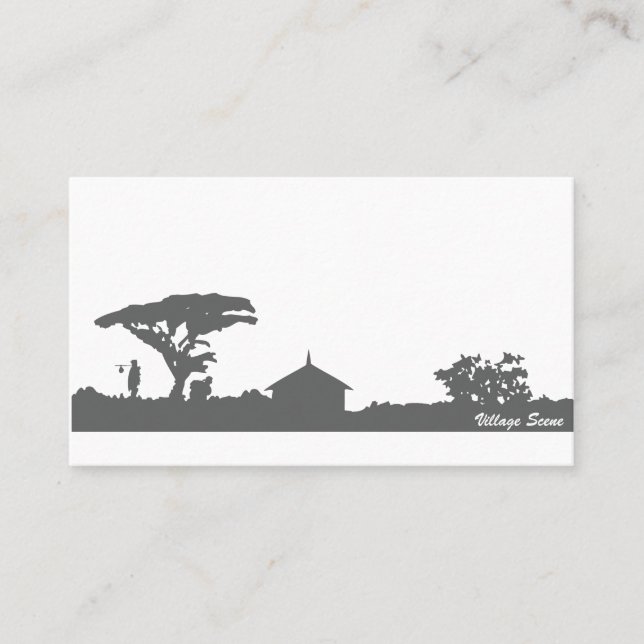 Cartão De Visita Cena da Aldeia (Frente)