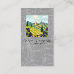Cartão De Visita Cena de Vinhedo Paisagem Vinho