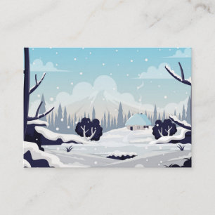 Cartão De Visita Cenário de inverno