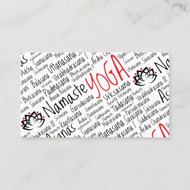 Cartão De Visita Centro da ioga/negócio/professor elegantes da ioga (Frente)