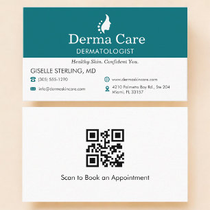 Cartão De Visita Centro de Cuidados com a Pele QR Code Dermatologis