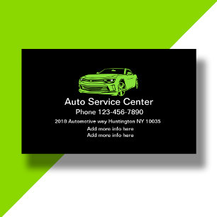 Cartão De Visita Centro de Reparo Automotivo Simples Design