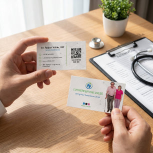 Cartão De Visita Centro de Terapêutica Geriátrica Branco Simples