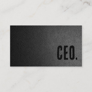Cartão De Visita CEO Couro Falso Preto Premier