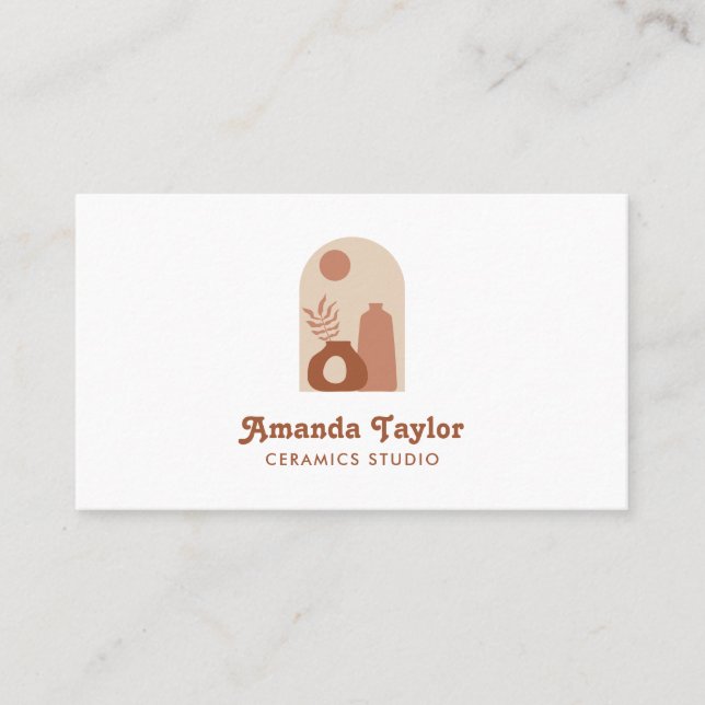 Cartão De Visita Cerâmica Pottery Vase Ceramics Interior Design Hom (Frente)