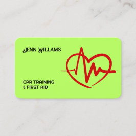 Cartão De Visita Certified CPR Instructor Custom QR
