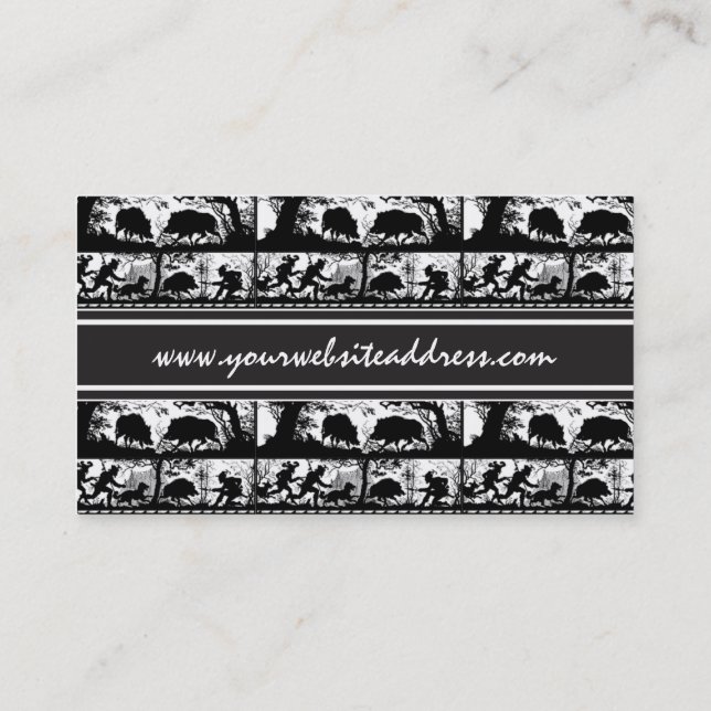 Cartão De Visita Cervos Running e varrão da cena alemão elegante da (Verso)