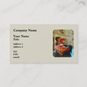 Cartão De Visita Cesta com fio e tapeçaria