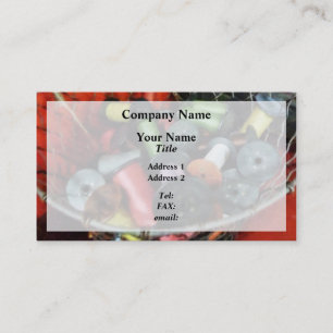 Cartão De Visita Cesta de fio com linha