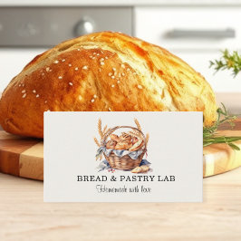 Cartão De Visita Cesta de pão e padaria de trigo