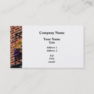 Cartão De Visita Cestas Penduradas na Escada de Incêndio