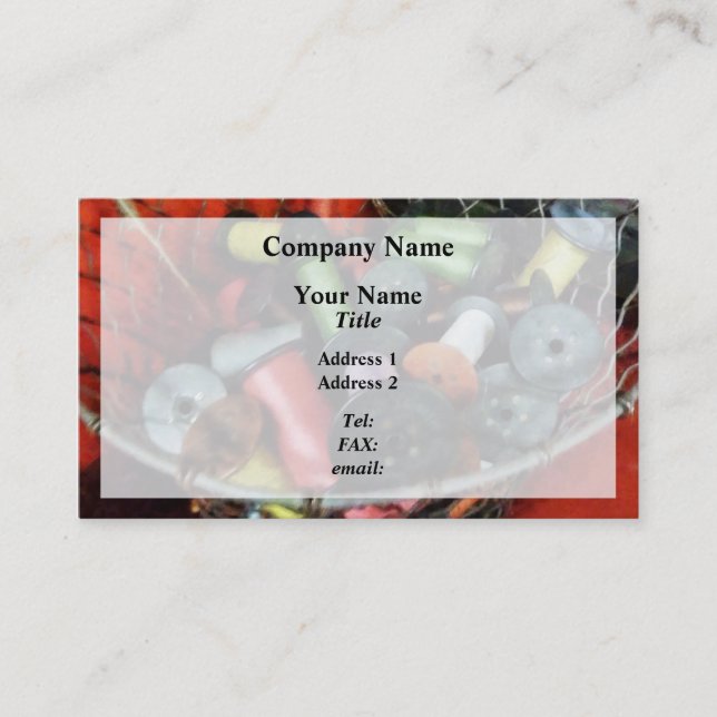 Cartão De Visita Cesto de fios com rosca (Frente)