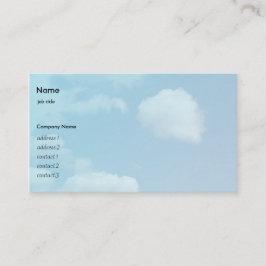 Cartão De Visita céu azul e nuvens brancas
