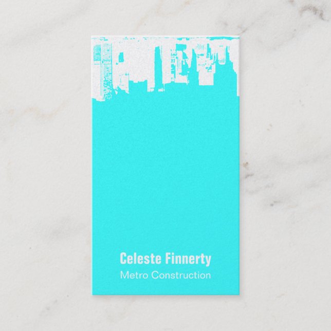 Cartão De Visita Céu do centro da neve da parte superior (Frente)