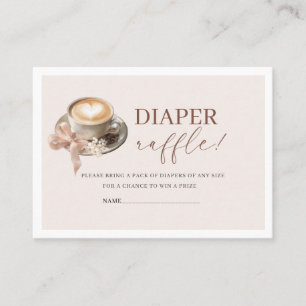Cartão De Visita Chá de bebê aquarela baby está preparando café