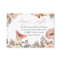 Chá de fraldas Boho Blush Rosa Fralda Raffle Girl
