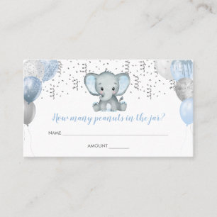 Cartão De Visita Chá de fraldas de Elefante Bonito Balões de Elef