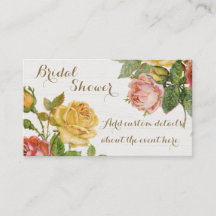 Chá de panela Primavera Vintage Floral Whitewash