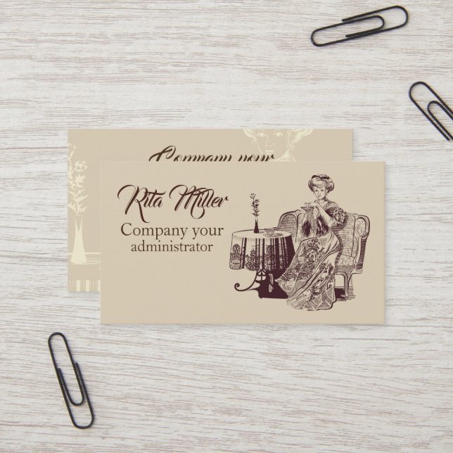 Cartão De Visita chá de senhorita (Frente/Verso In Situ)