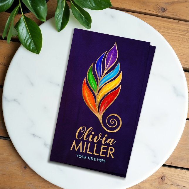 Cartão De Visita Chakras Tree Branch Flourish (Criador carregado)