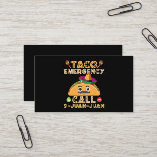 Cartão De Visita Chamada de Emergência Taco Engraçado Cinco de Mayo